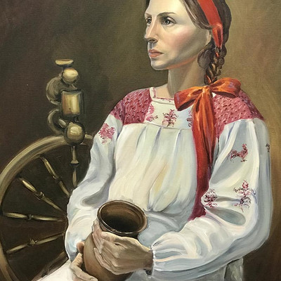 портрет натурщицы с руками