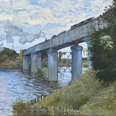 копия пейзажа мост