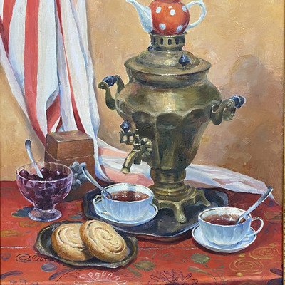 натюрморт с самоваром