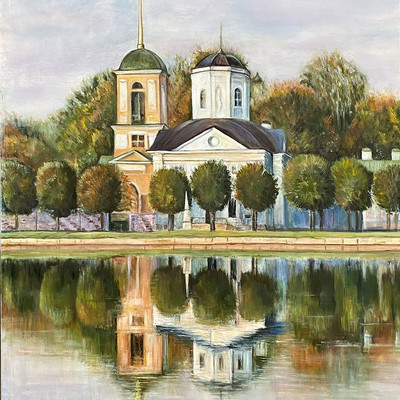 Старостина Светлана, дипломная работа, триптих «Сентябрь в Кусково», холст/масло
