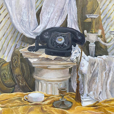Федотова Ольга, 3 ступень, «Натюрморт с капителью», холст/масло