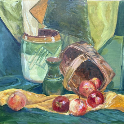 Вавилова Ирина, 3 ступень, серия работ, «Деревенские каникулы», холст/масло